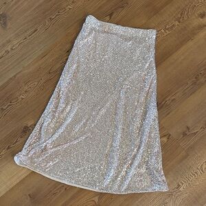 She + Sky Sparkling Sequin A-Line Skirt